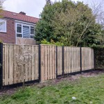 Hout-beton grenen antraciet vlakke kop